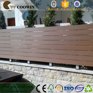 WPC material decking jardín piso plástico madera compuesta pantalla